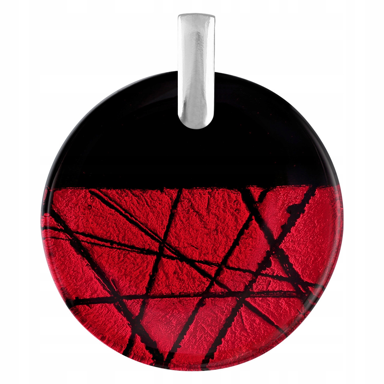 Dámský přívěsek Harf červené sklo murano kolečko