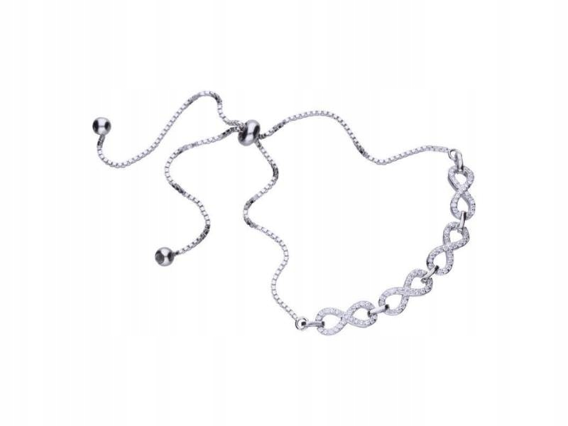 Stříbrný náramek 925 znak nekonečna, elegantní vzor jako dárek