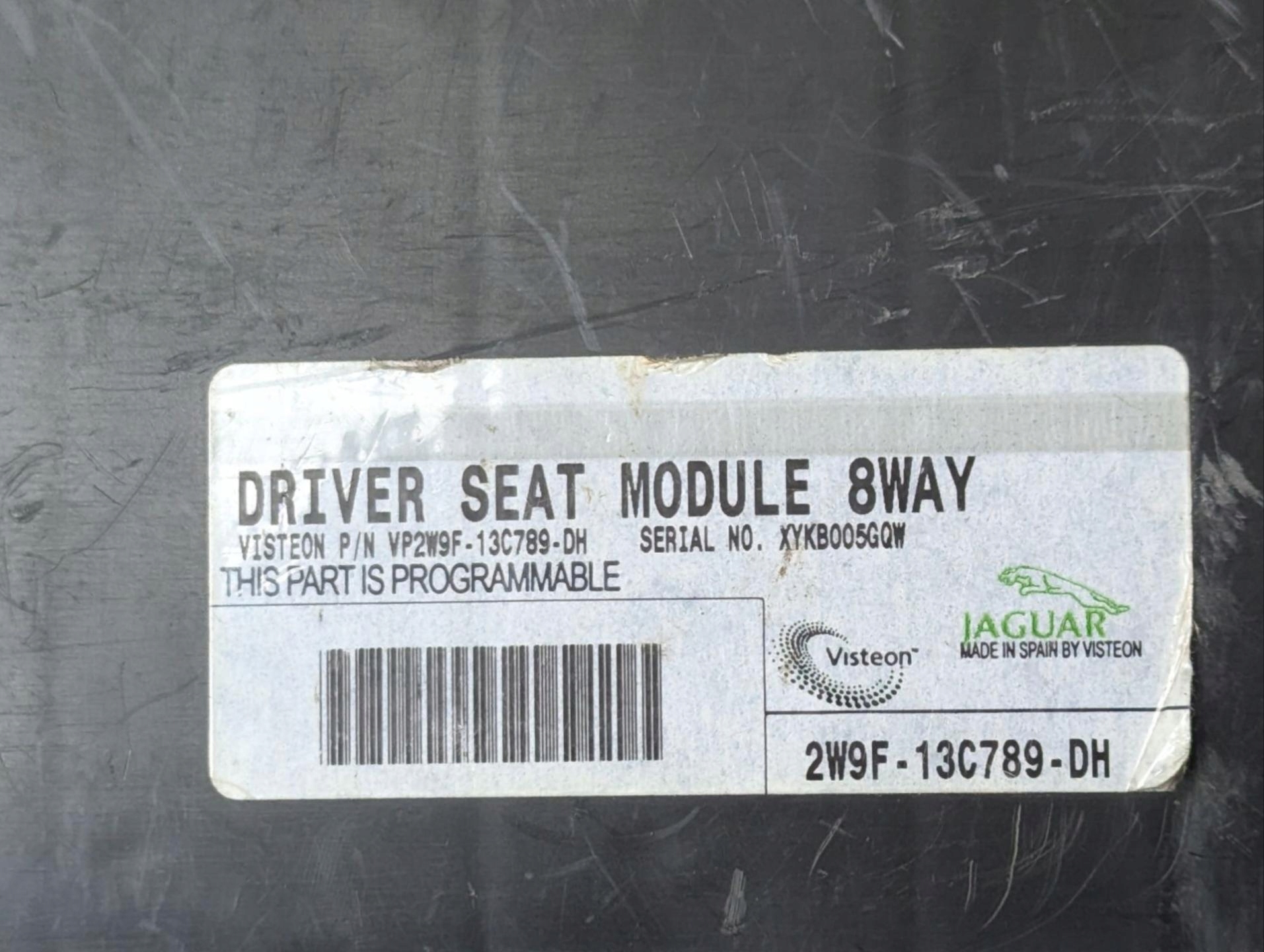 Bedienteil SITZ Jaguar S-Type facelift X200 2005 2W9F-13C789-DH