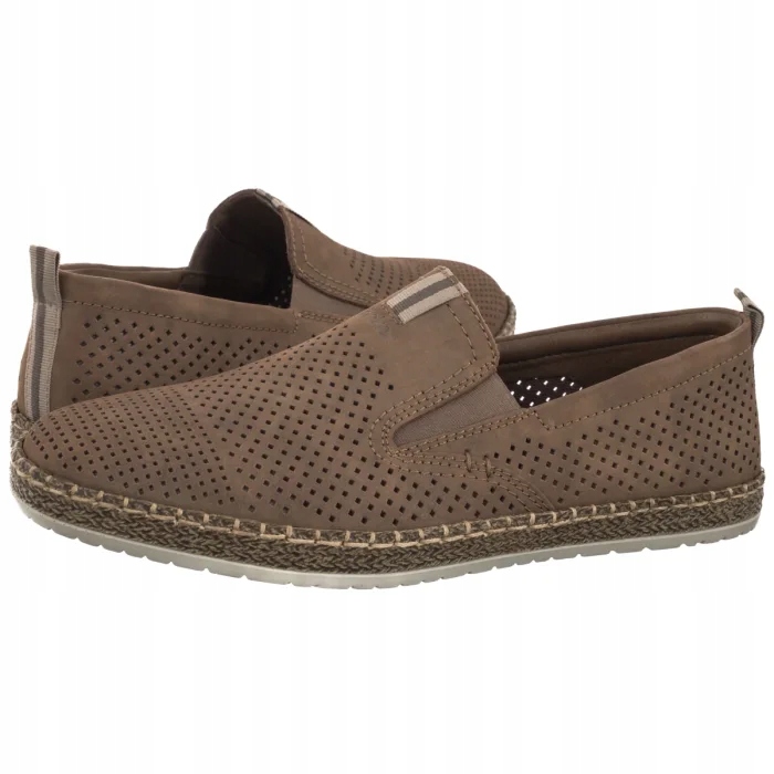 Pánské kožené boty Mokasíny Rieker Hnědé B5286-25 Hnědé