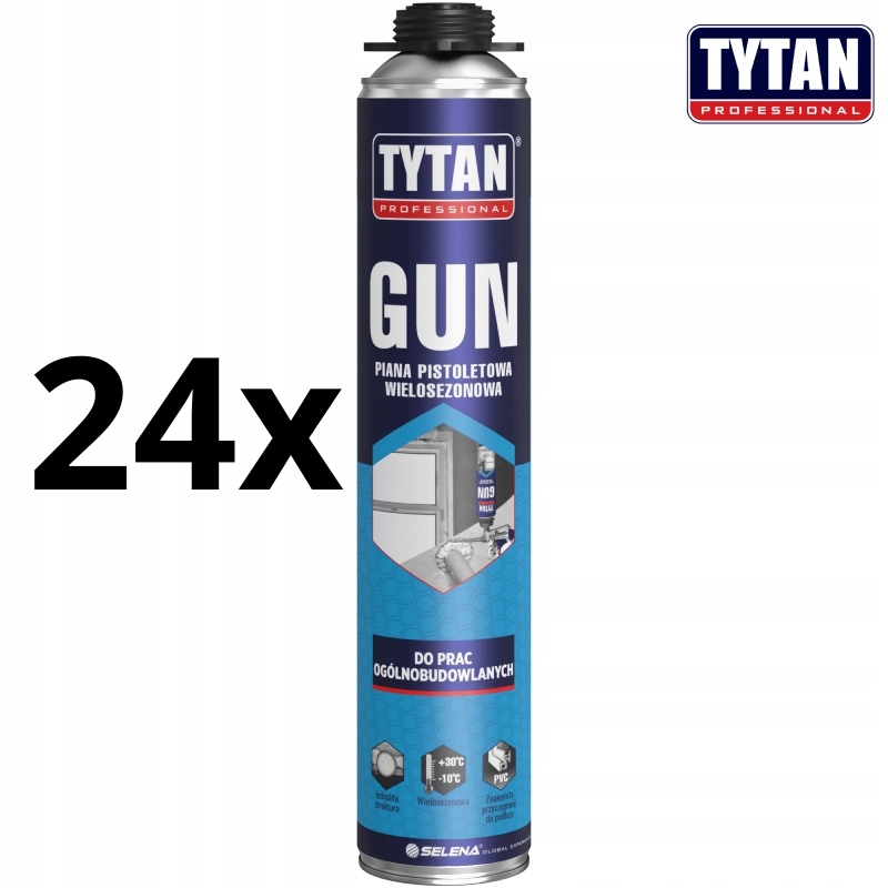 Tytan Professional Gun piana montażowa 750 ml zestaw 24 sztuki