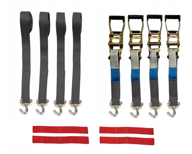 Přepravní pásy Otočné popruhy Červené ramenní gumové rukojeti 4T/2PKT 2