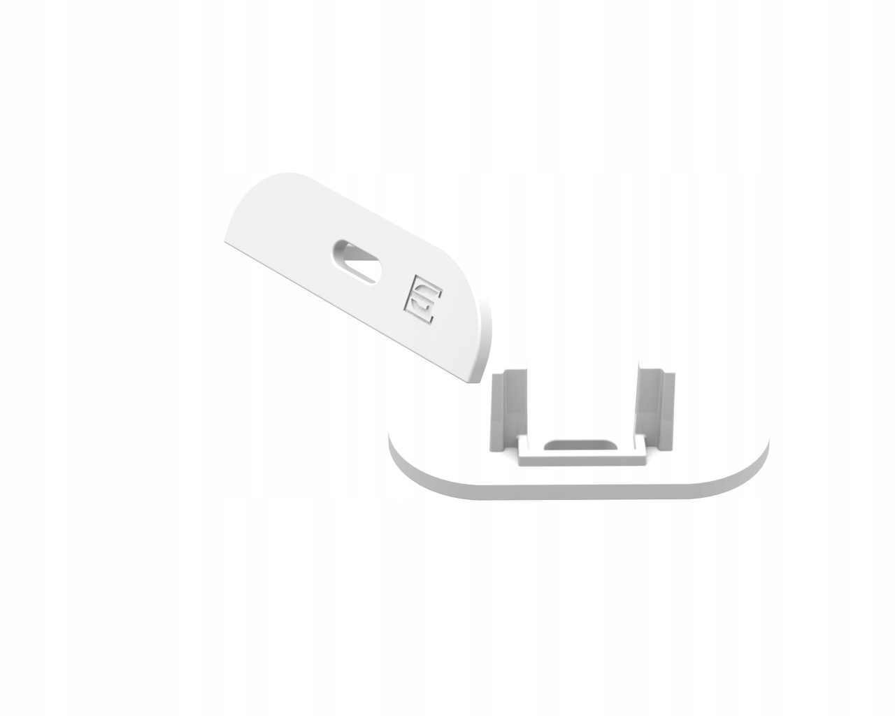 Zaślepka Do Profilu Natynkowego Powierzchniowego biała bez otworu