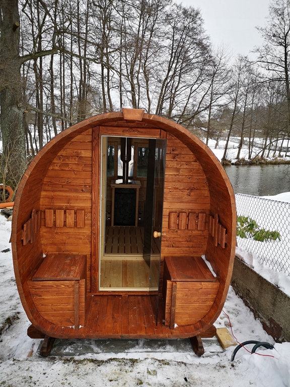 Lauko sauna-namelis su persirengimo zona, Stoveman krosnelė, su patogia komplektacija nuotrauka 11