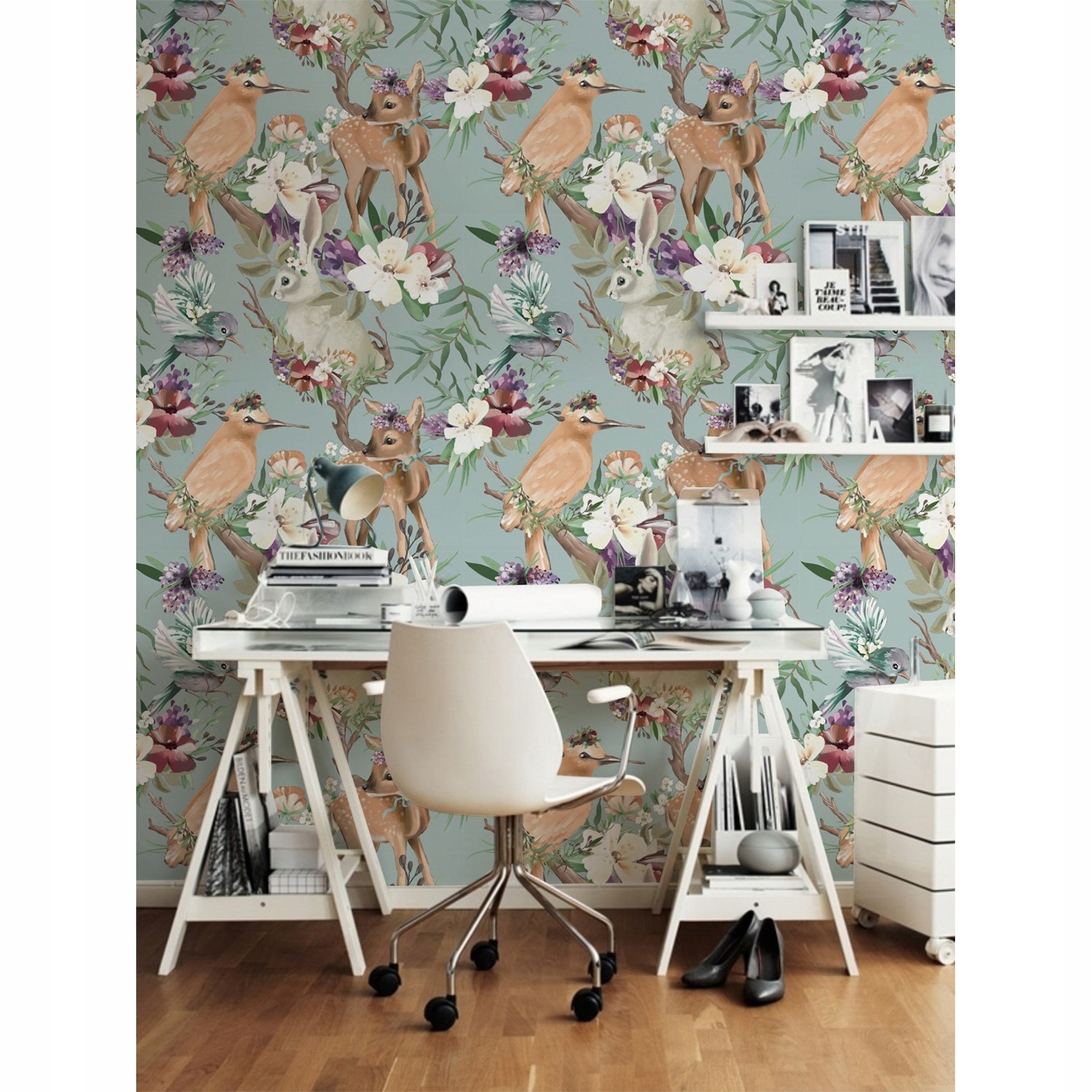 

Tapeta flizelinowa Las vintage zwierzęta 250x104cm