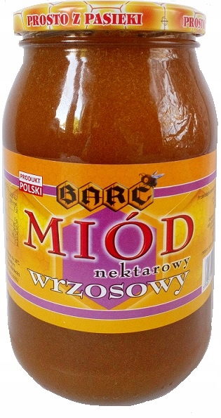Levně Vřesový med přírodní med 1,25 kg Polský Barć Čerstvá Sklizeň 2025