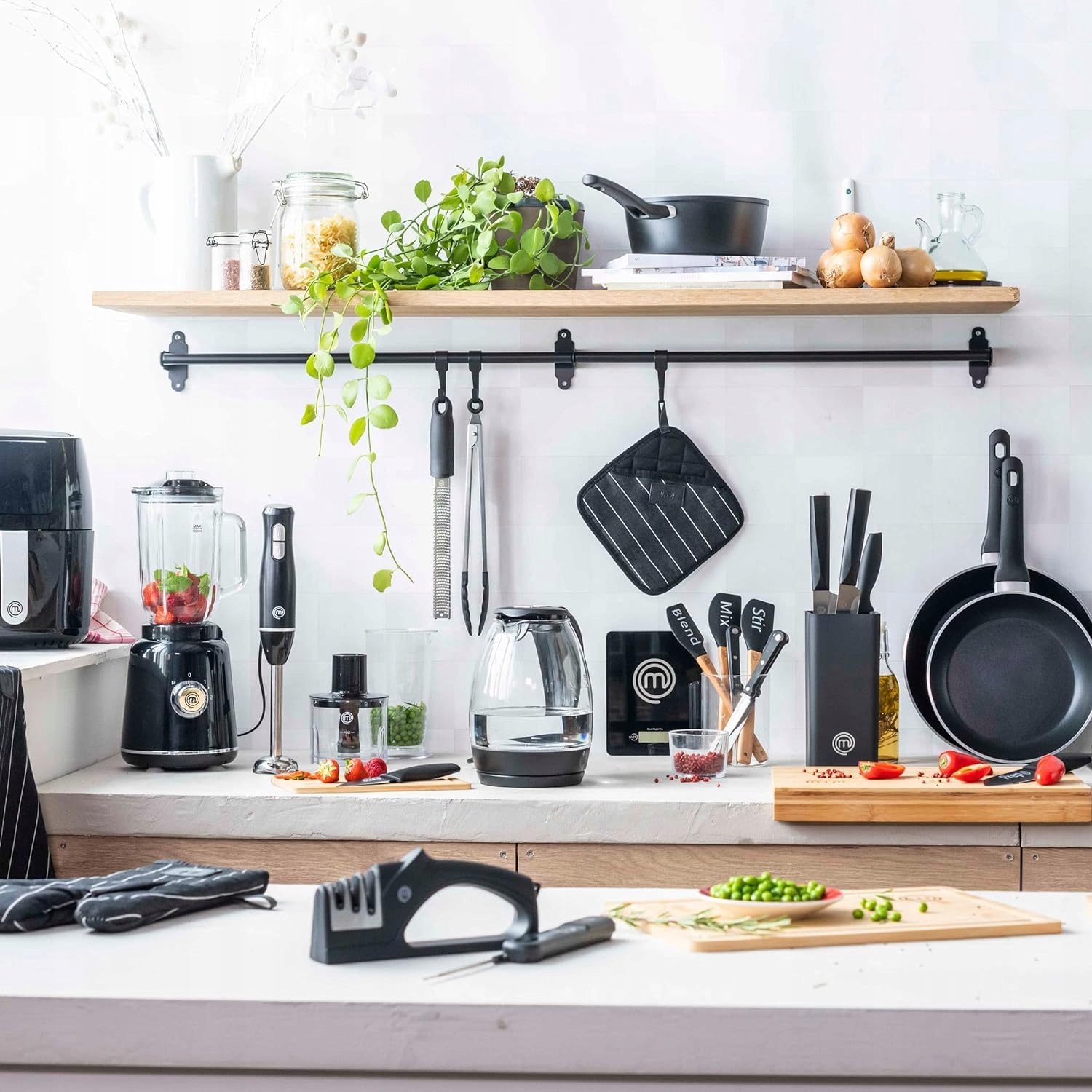 MASTERCHEF Zestaw Noży Kuchennych 5 Części Stal Nierdzewna Czarny — miniatura 9