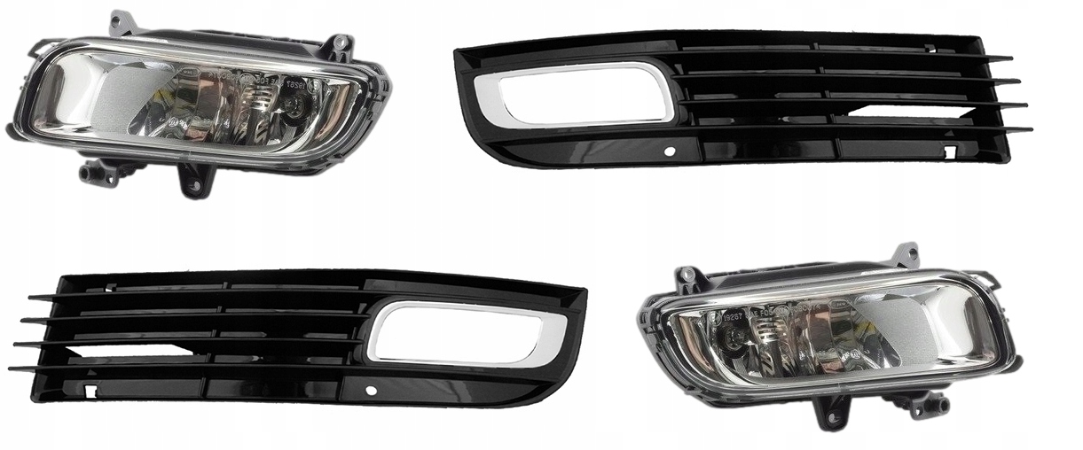 Audi A8 D3 2009-2010 Atrapy Mřížky Halogeny Levá Pravá Sada Nová