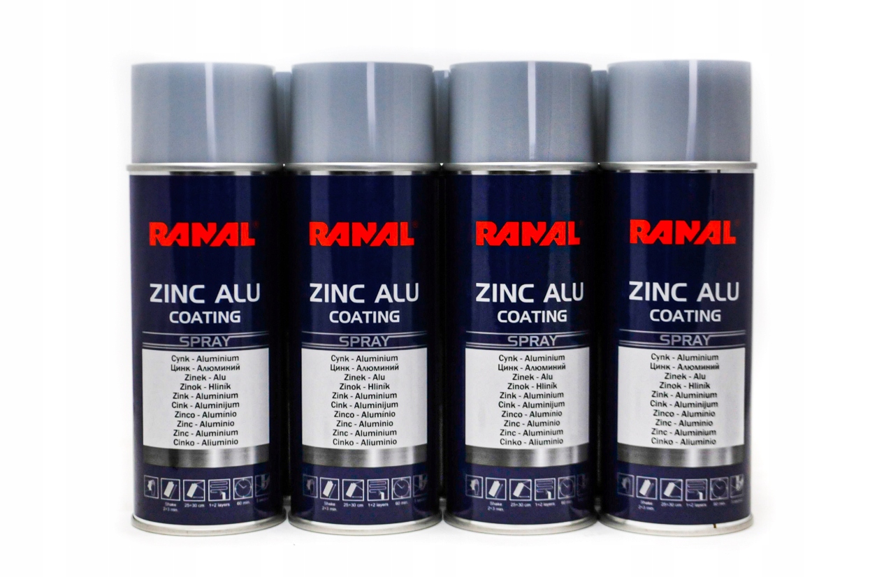 RANAL CYNK+ALUMINIUM 400ML SPRAY PODKŁAD Rodzaj epoksydowe