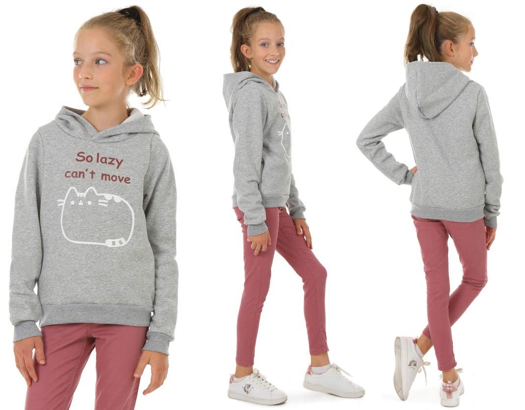 

Bluza z kapturem, Kot - 122 Szary