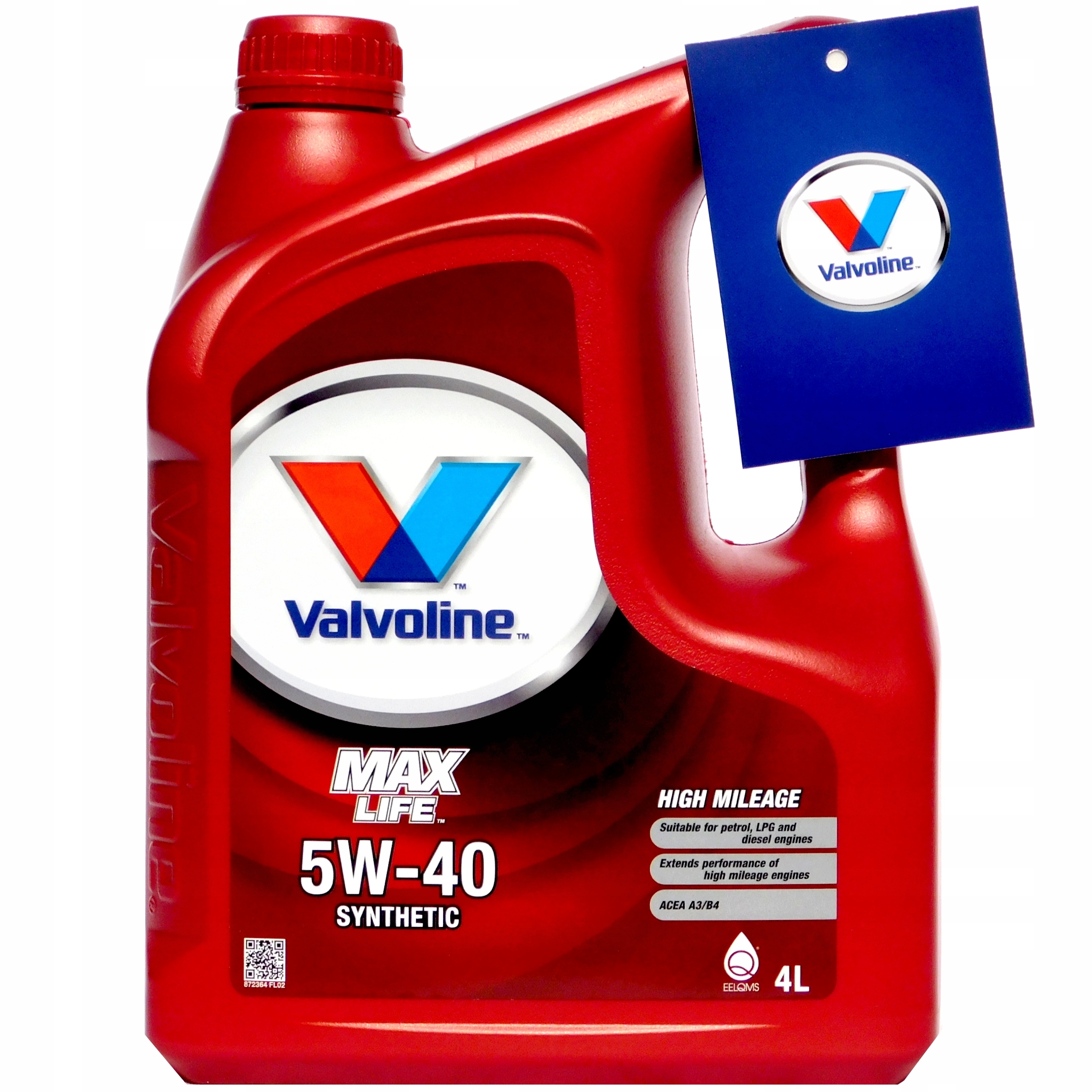 

Valvoline MaxLife Synthetic 5W40 4L Oryginał Nowy