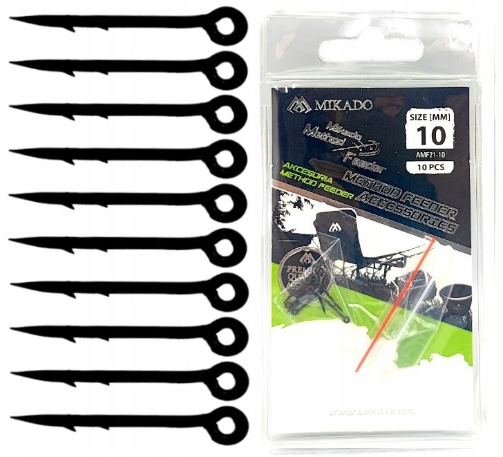 Igła bagnet 10mm do kulek i pelletu method 10szt