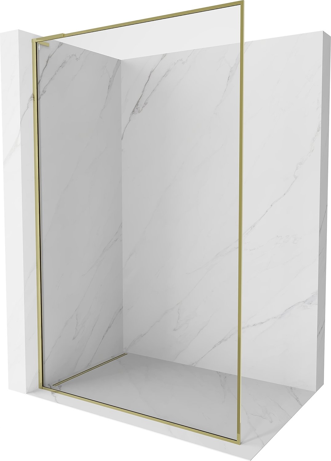 Mexen Kioto-f L Ścianka Prysznicowa Walk-in 70X202 Transparent Złota