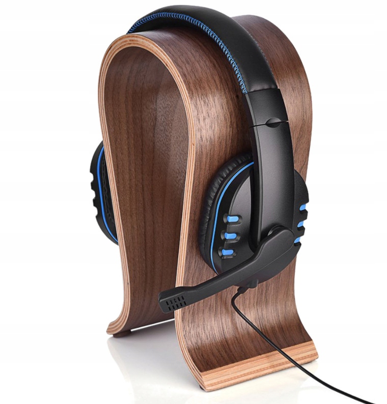 MOZOS HSU-ORZECH DREWNIANY WIESZAK STOJAK NA SŁUCHAWKI NAUSZNE UCHWYT Marka Mozos