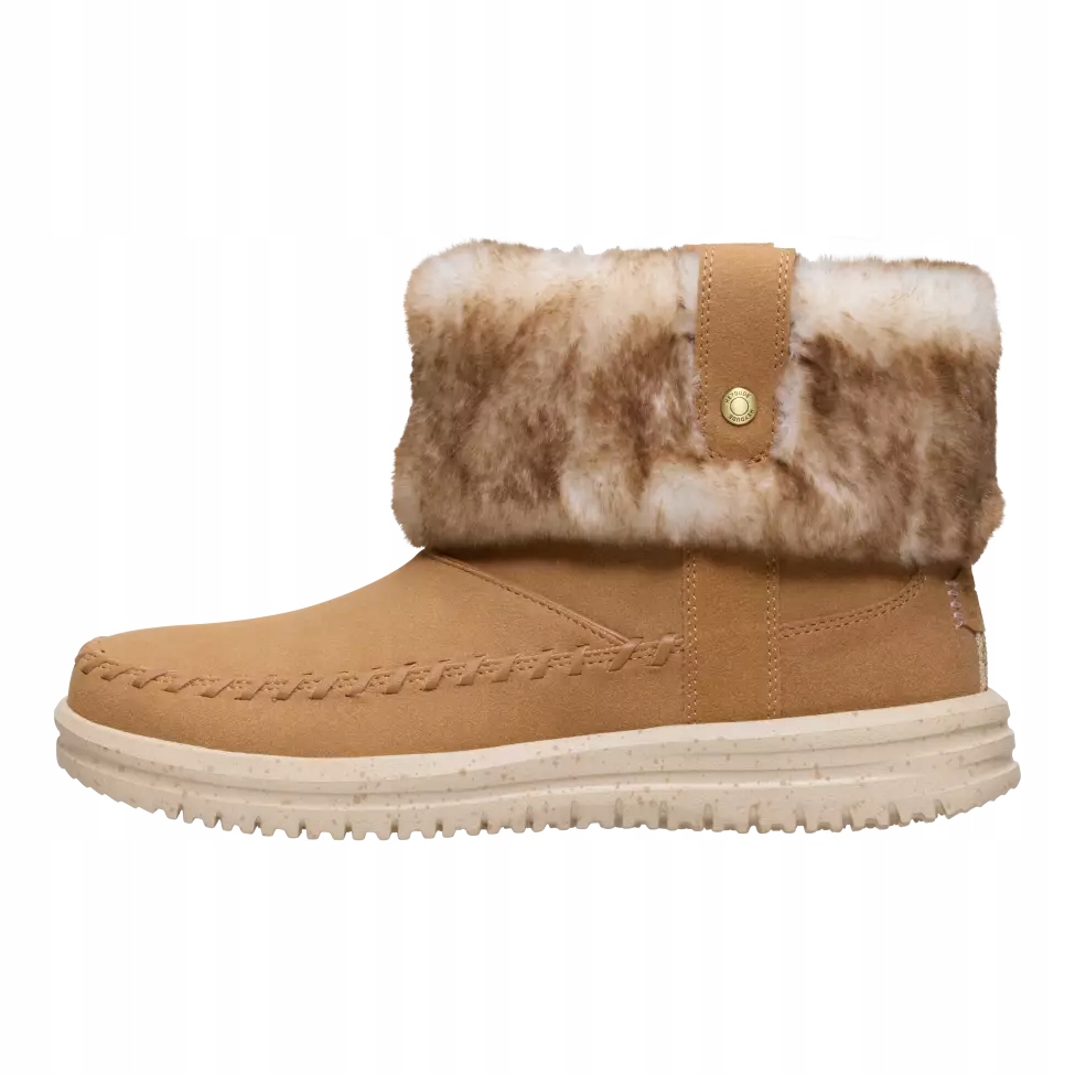 HeyDude Dámské teplé boty Kotníkové Boty Semišové Classic Camden Cuff Cozy 39