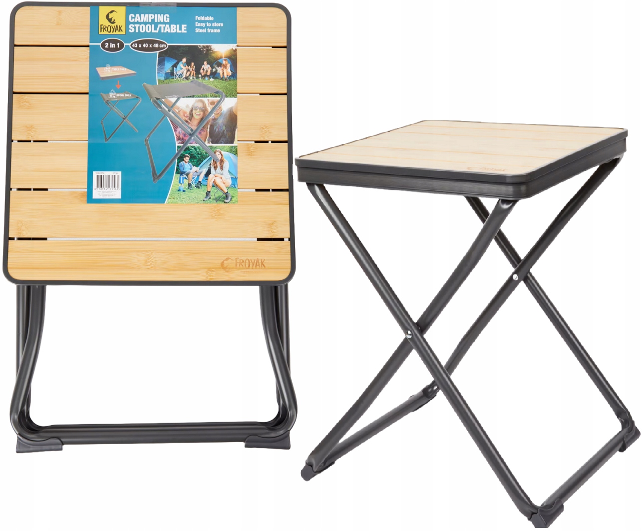 Krzesło Stolik 2w1 Kampingowe Składane Camping Turystyczny Biwakowy Piknik