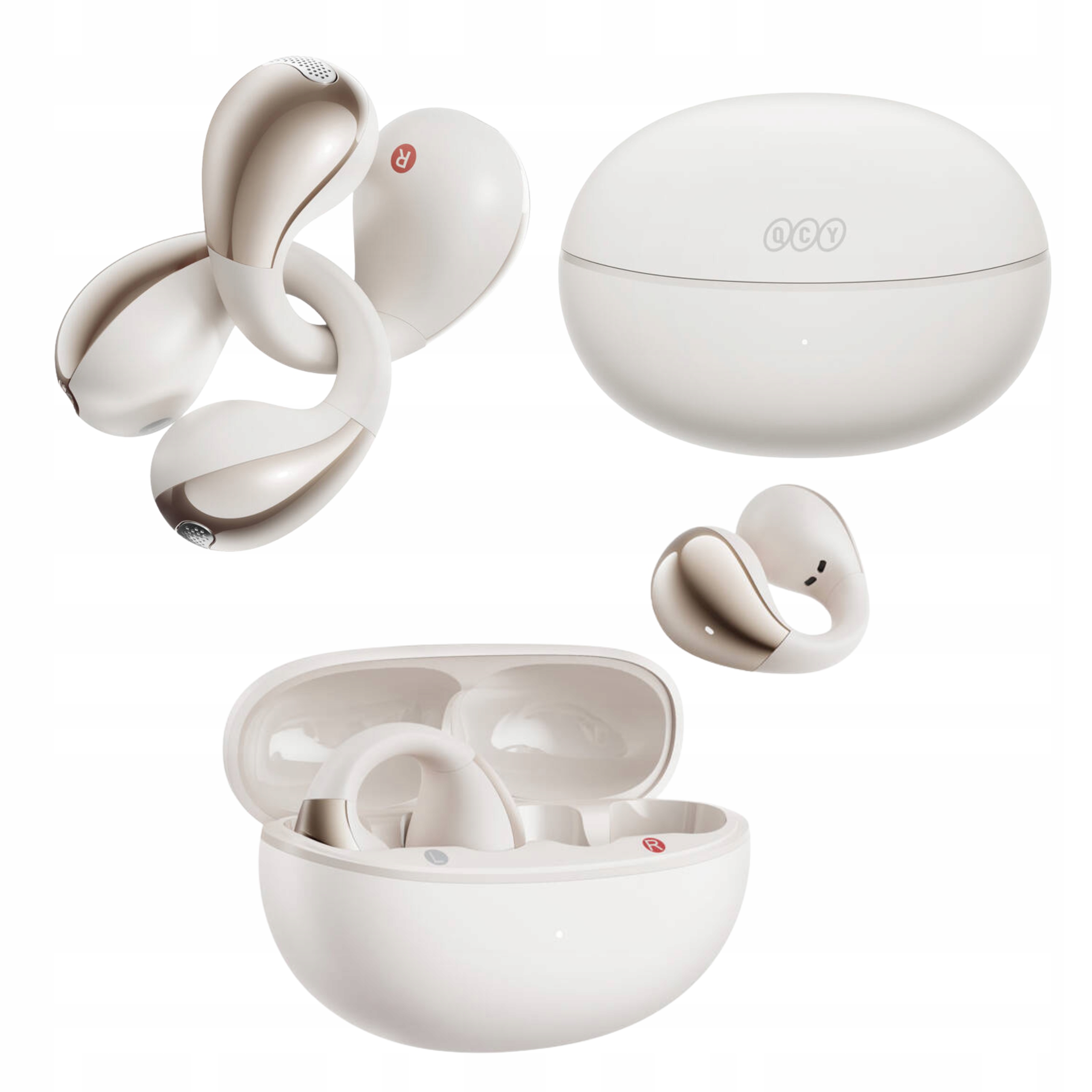 Qcy Crossky Clip C30 Bezdrátová sluchátka s kostním vedením Bt 5.4 Sportovní