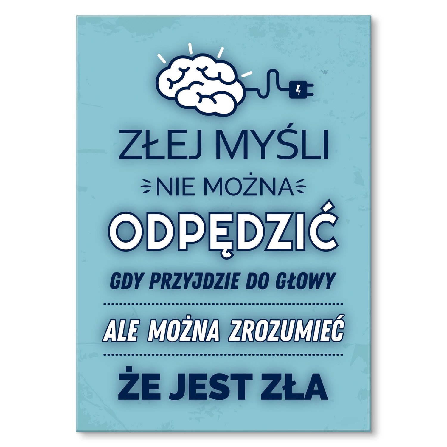 Kovový plakát Špatné myšlenky Dárek 42 x 59 cm