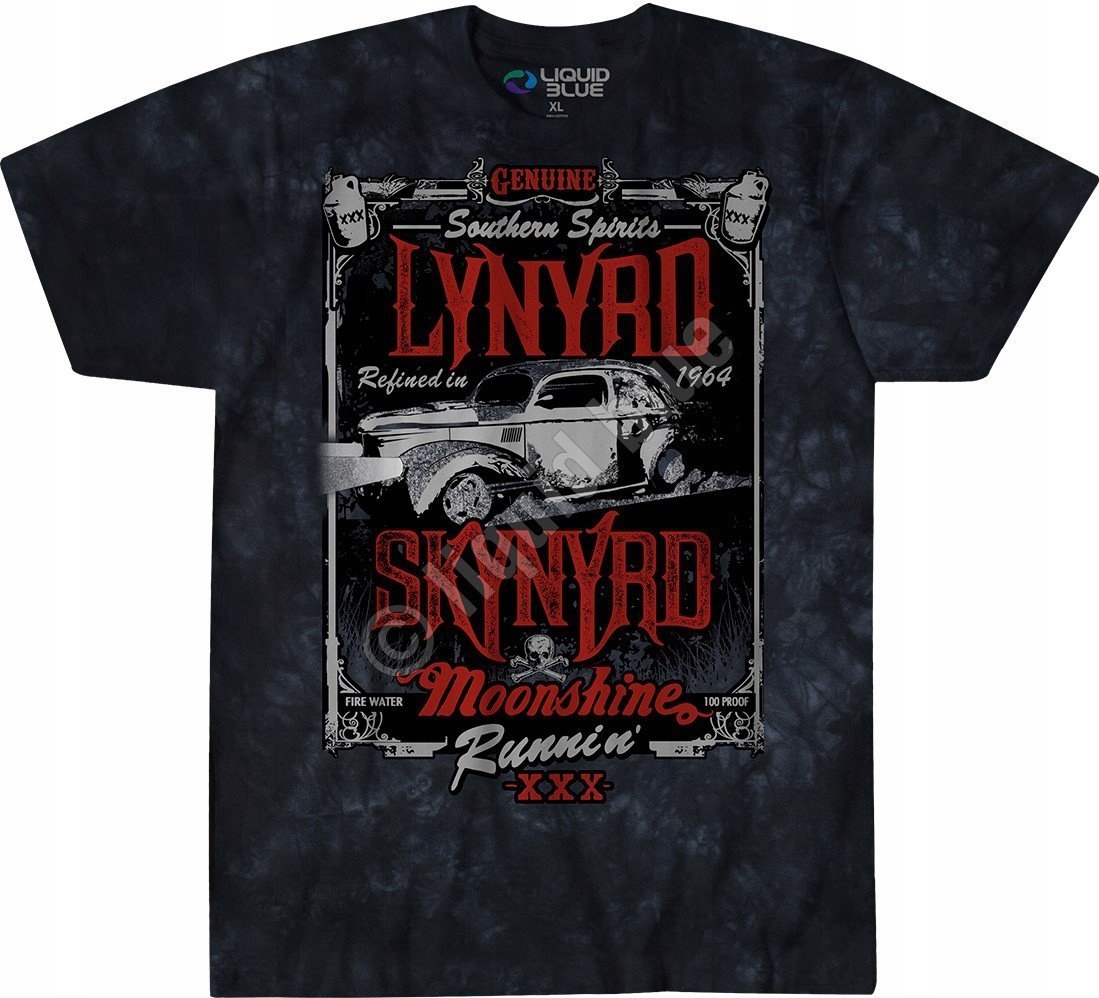 Lynyrd Skynyrd Moonshine Runnin' Tričko Liquid Blue M