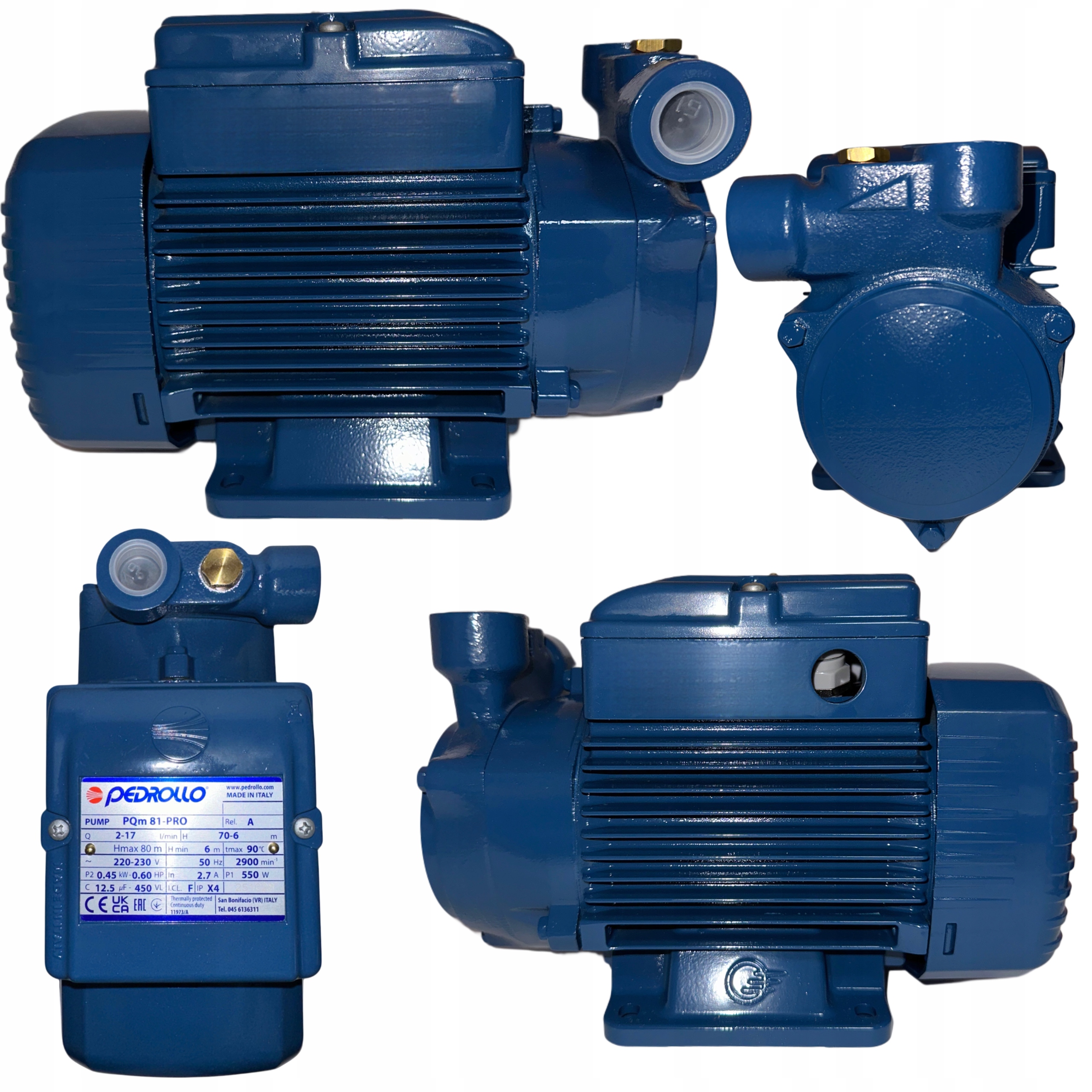 Povrchová Pumpa Na Vodu Robustná, Výkonná Talianska Pedrollo 750W PQM81 Pro