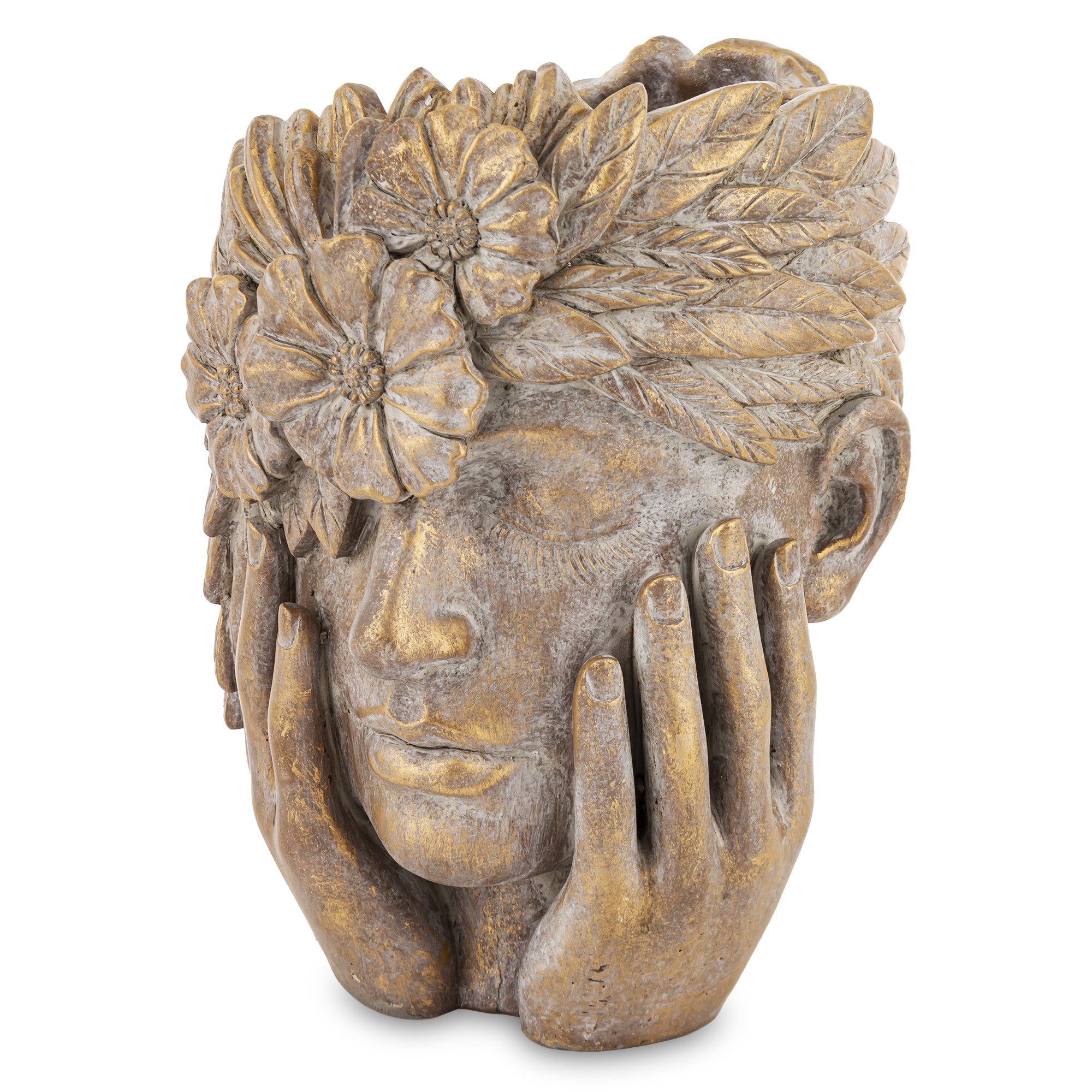 Figurka obal na květináč hlava muž dekorace zahrada