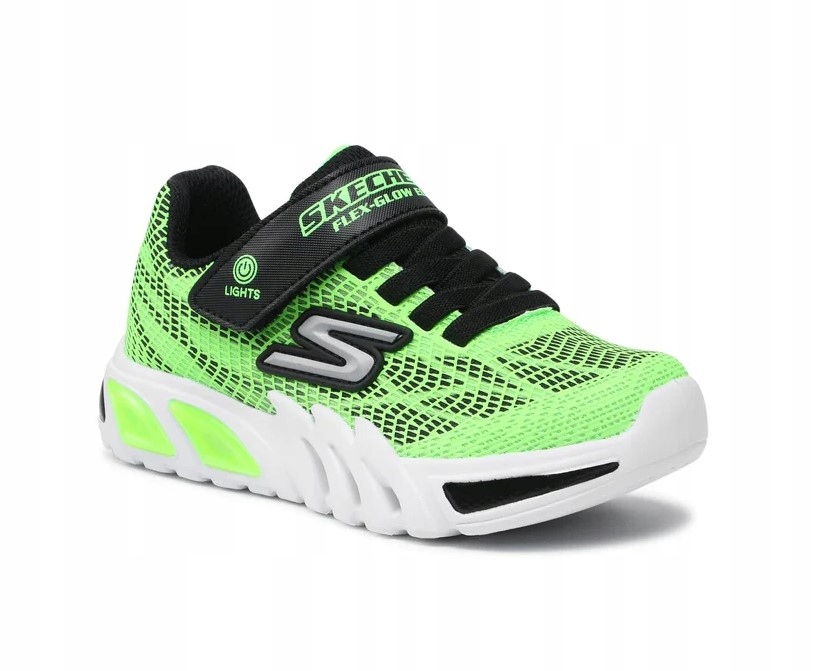 Skechers Vorlo Dziecięce Buty Sportowe Zielone Na Rzepy 22 6KA