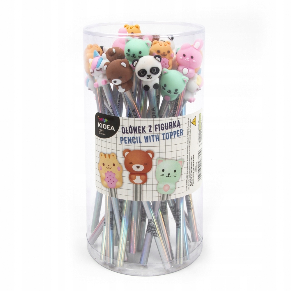 UNIWERSALNY OŁÓWEK z FIGURKĄ B mix wzorów KIDEA OŁÓWKI dla dzieci KOLOROWE
