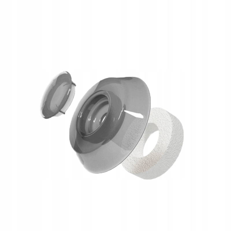 Podkładki grzybkowe, poliwęglan dymne (szare) 25 szt