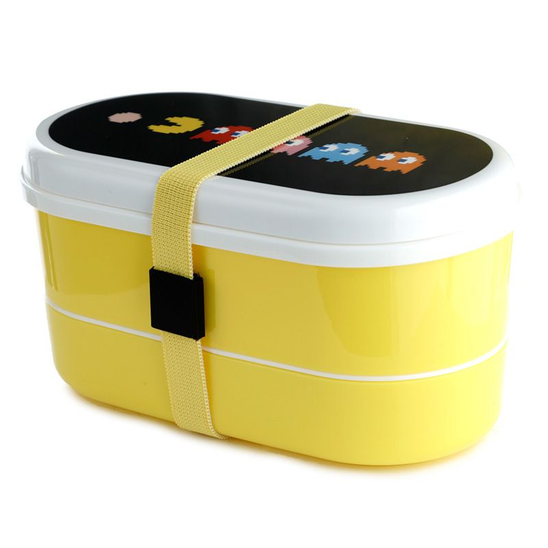 

Pudełko na lunch z łyżką i widelcem Pac-Man