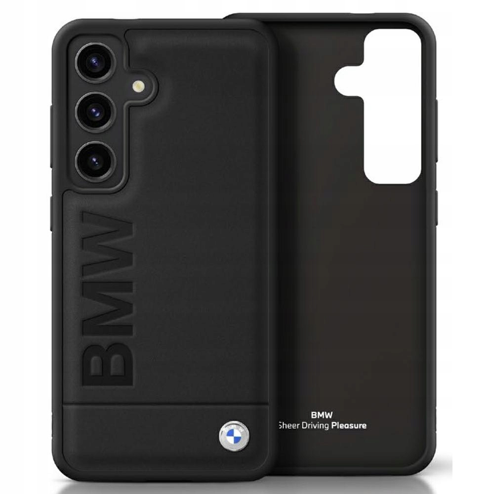 Etui Bmw Leather Big Wordmark na Samsung Galaxy S25+ czarne Bmw