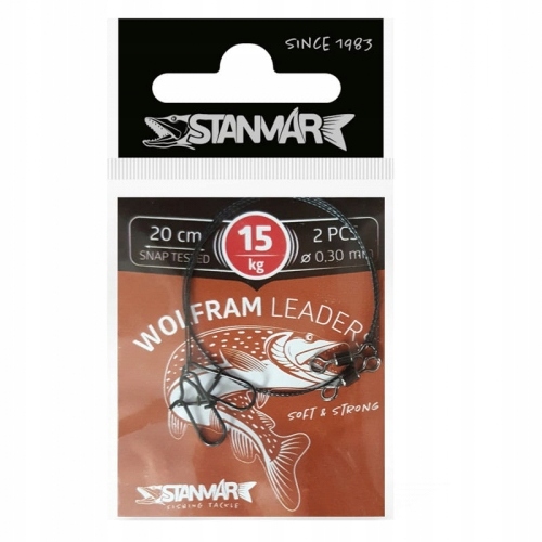 

Przypon WOLFRAMowy Stan-Mar DL 20cm 15kg 2szt