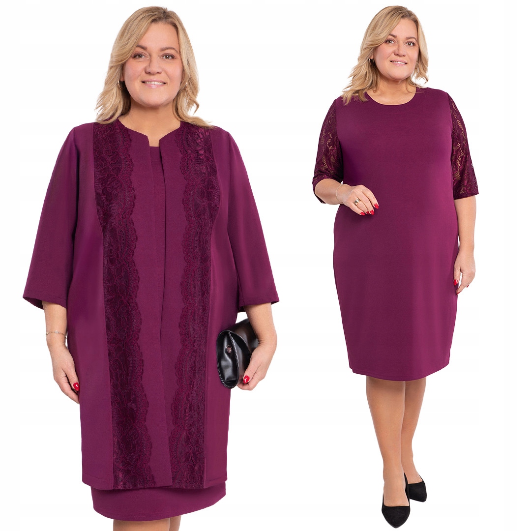 Fialový komplet s krajkou 64