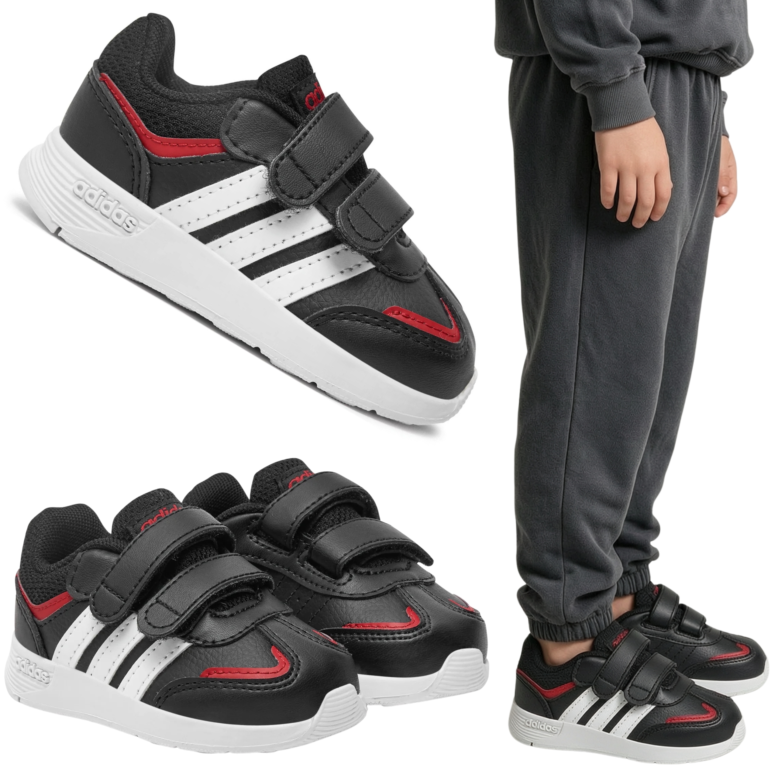 Buty Sportowe Dziecięce Adidas Sneakersy Adidasy Na Rzepy Lekkie 26,5