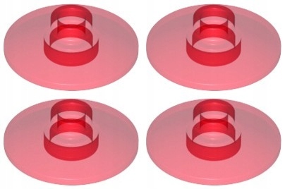 

Lego 4740 Dysk 2x2 czerwony trans Nowy (1g) 4 szt.