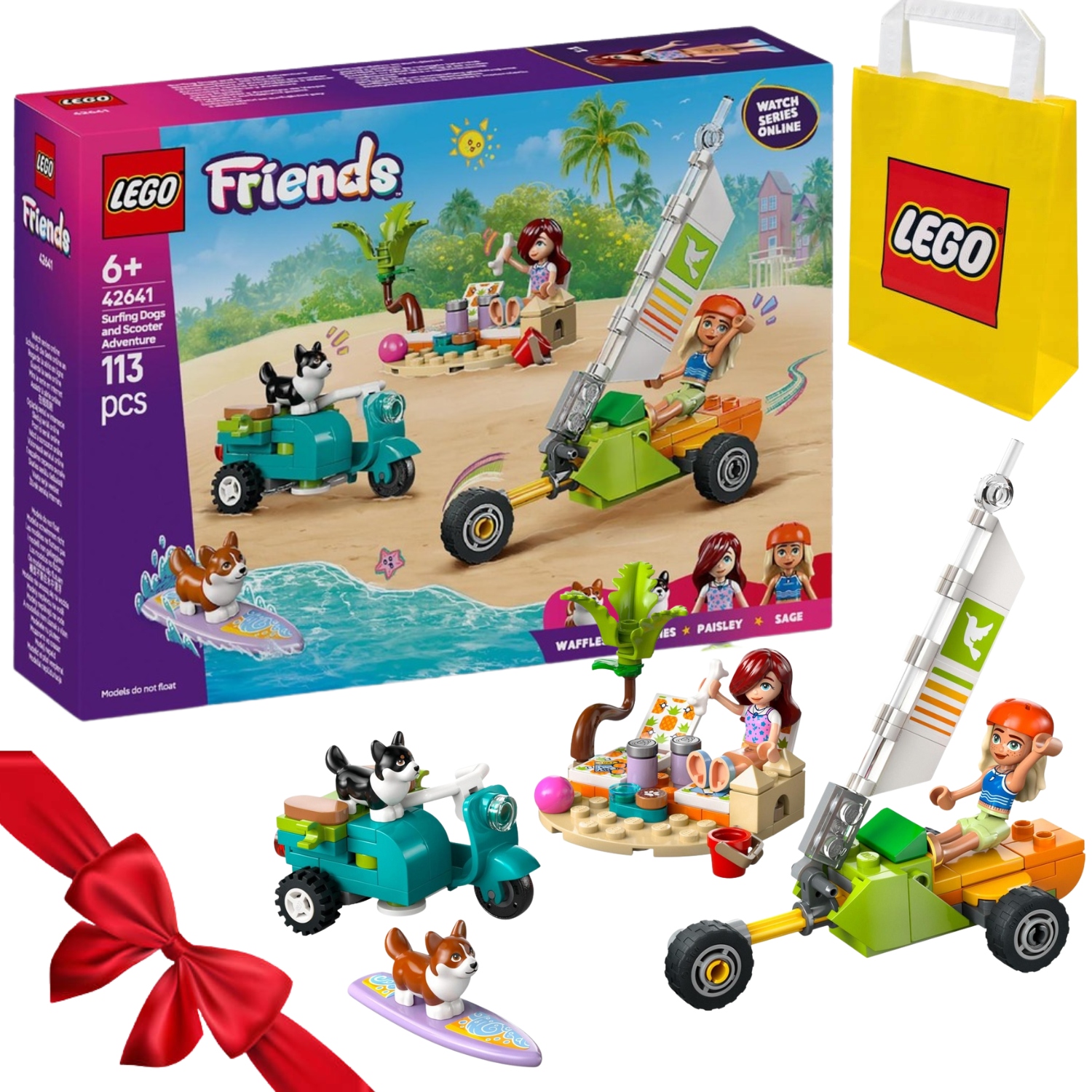 Zestaw Klocków Lego Friends 42641 Przygoda Z Surfującymi Psami I Skuterem
