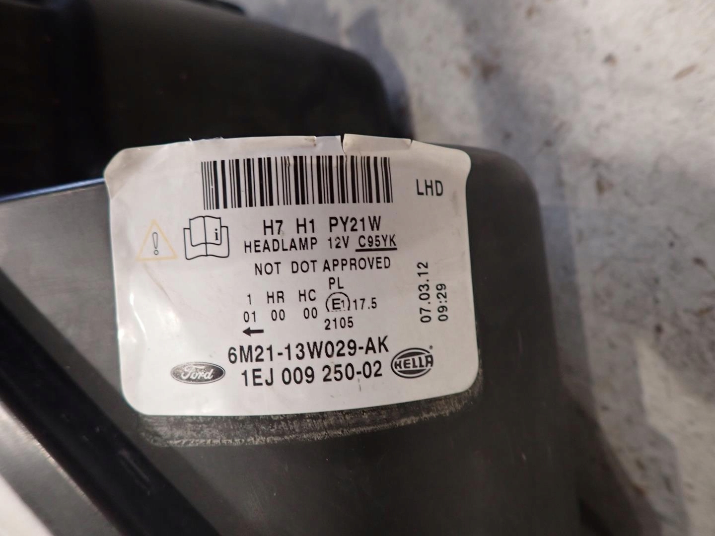 light front front right FORD S-MAX 2006-2015 GALAXY 6M21-13W029-AK