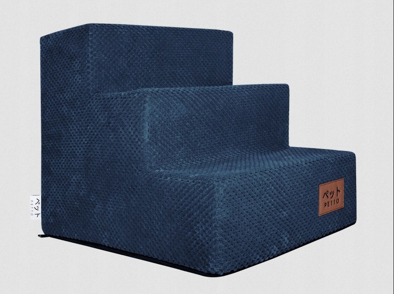 Levně Schody pro psa kočku Petto Takai schody plošina rampa 3 stupně granátová 36 cm