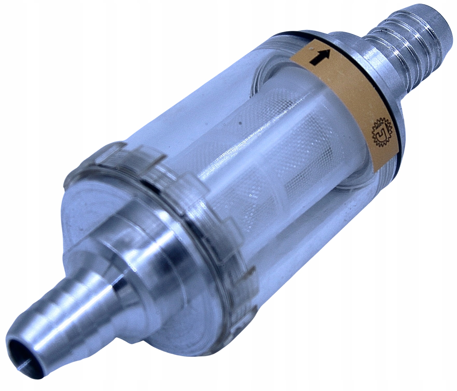 Palivový filtr MO8737 s zpětným ventilem, průchozí, hrdlo 12 mm