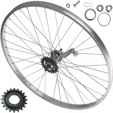 Koło tylne aluminiowe Torpedo 24", piasta Falcon kmpl Polskie