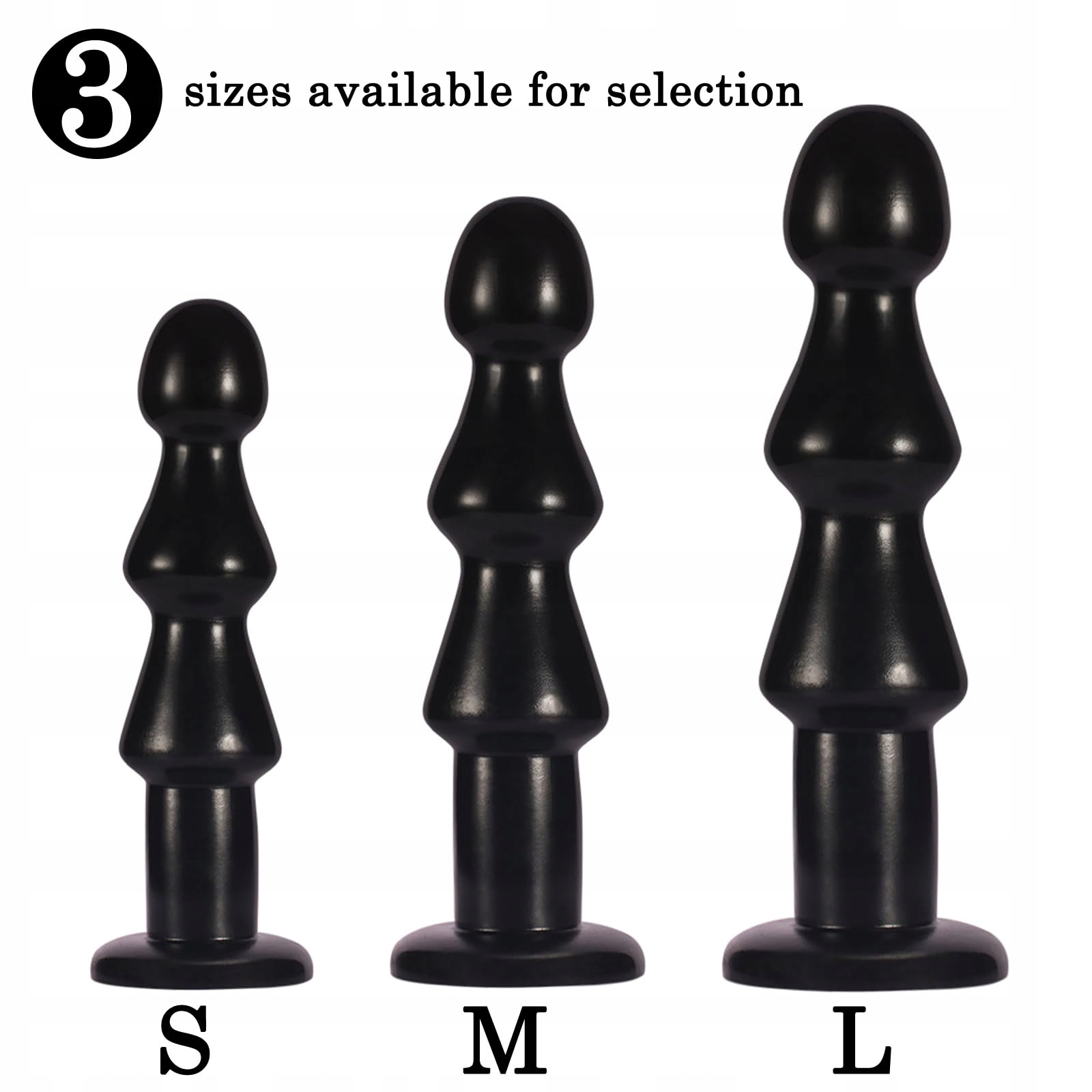 FLYSL Czarny Analplug Dildo z Przyssawką dla Kobiet i Mężczyzn — miniatura 6