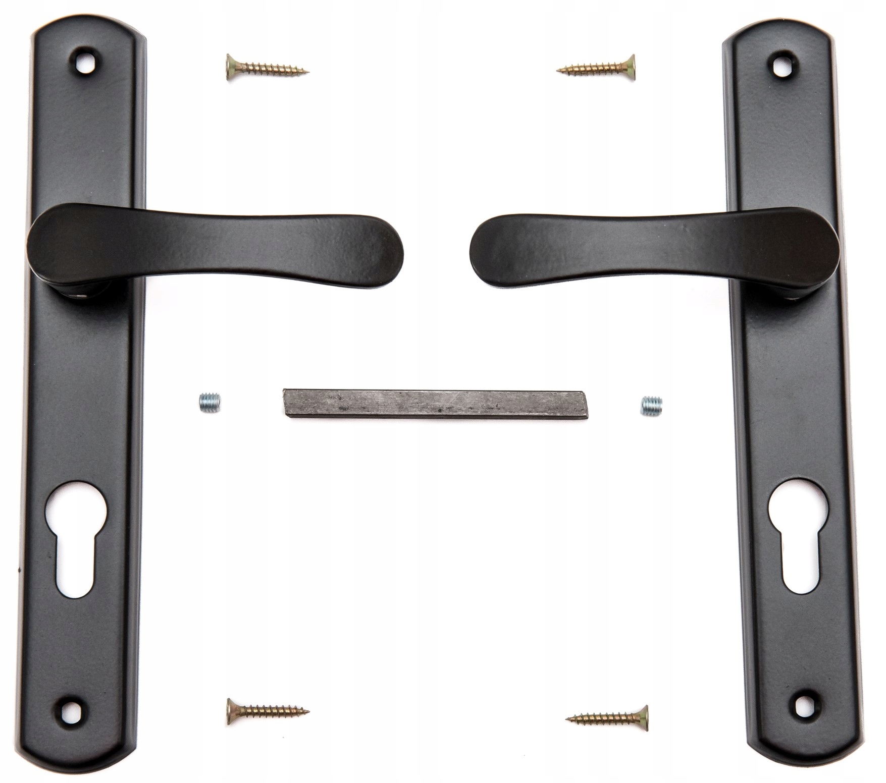 

Klamka wąska do furtki 72mm na wkładkę Czarna