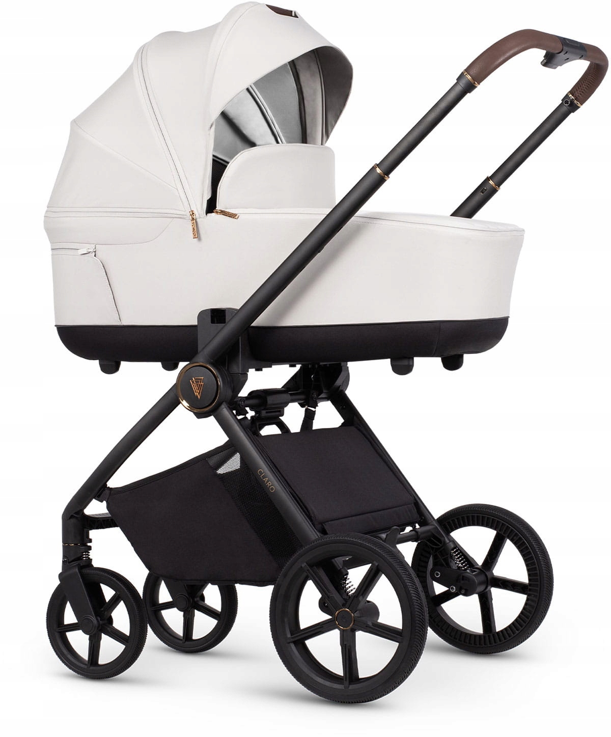 Venicci Claro lekki wózek 10,7kg 2w1 +t+p+okrycie+m+f+m+a Vanilla kremowy Kolor biały