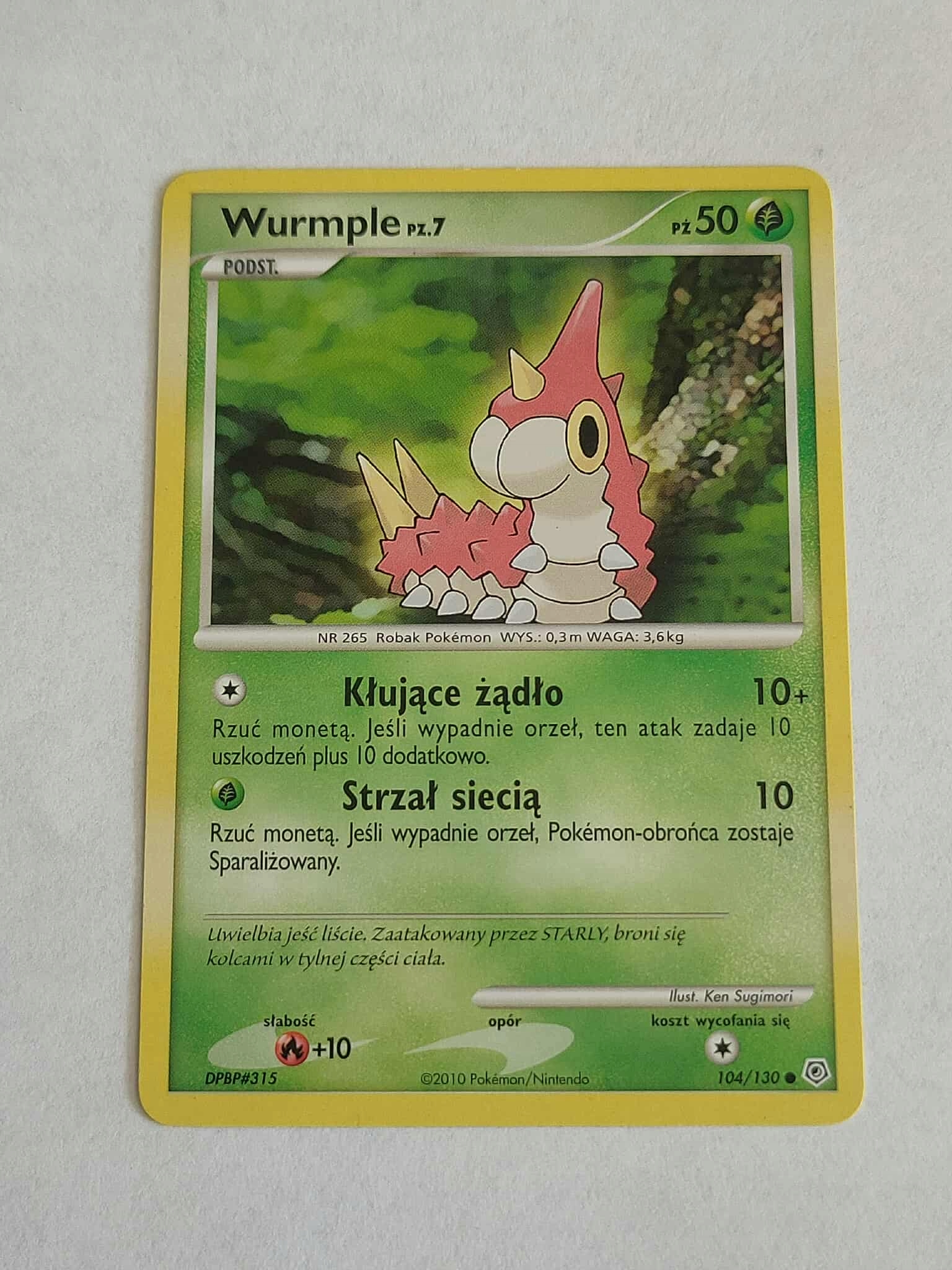 Pokemon Tcg Trawiasty Wurmple Lv.7 (dp 104) Wersja Polska Stan Excellent