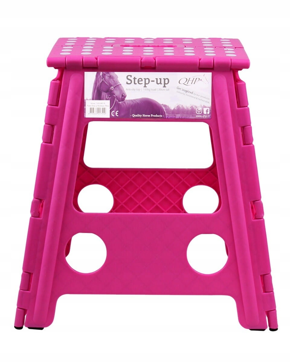 Schodki składane Qhp StepUp 39cm różowe