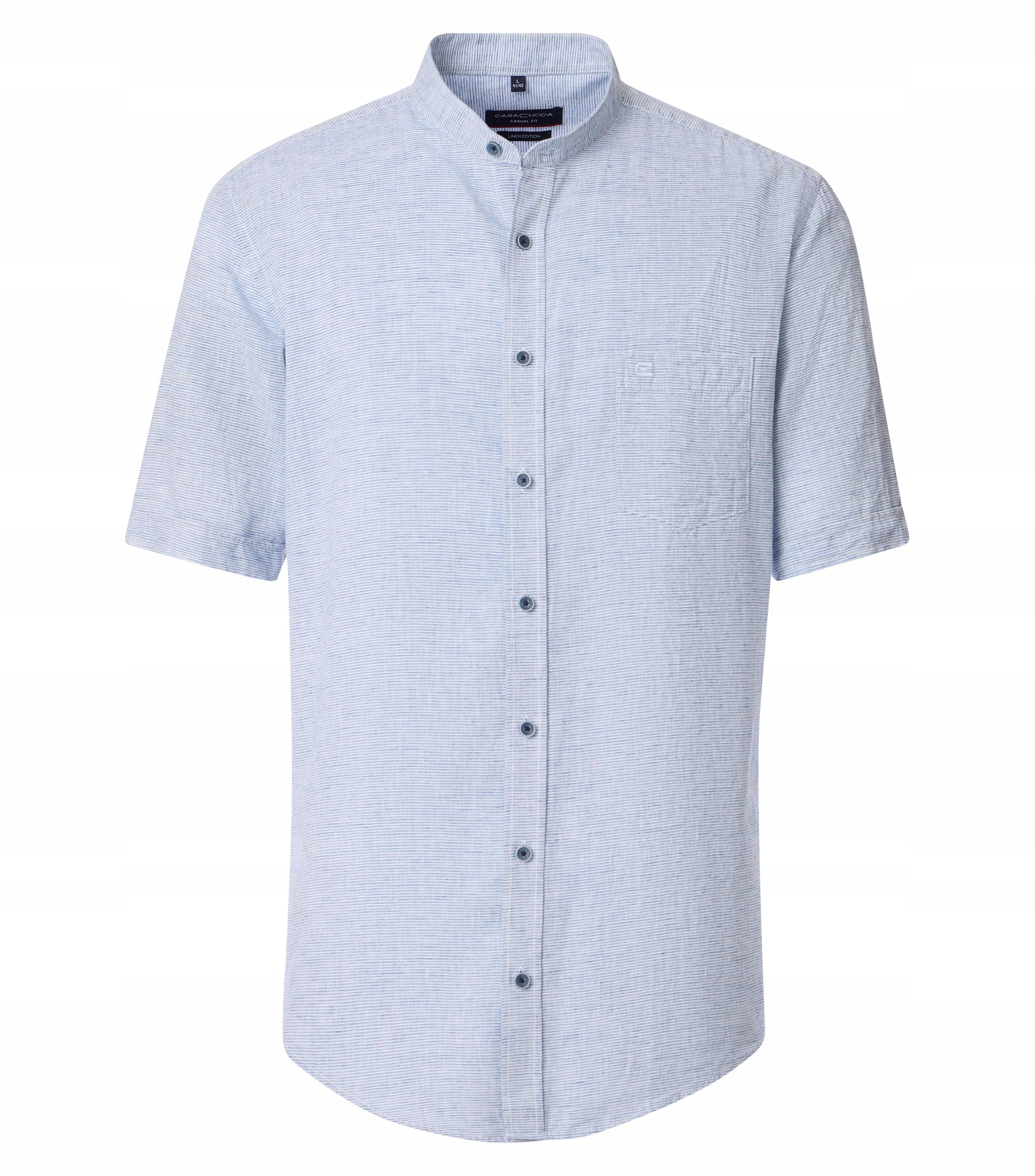 Casamoda Velké Rozměry Lněná Košile Se Stojáčkem 6XL 180 cm