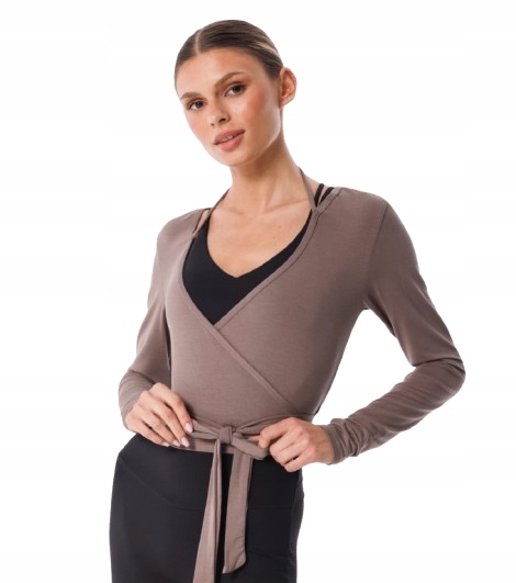 Carpatree Bluzka Kopertowa Longsleeve Wrap Over Stone Grey r. Xs