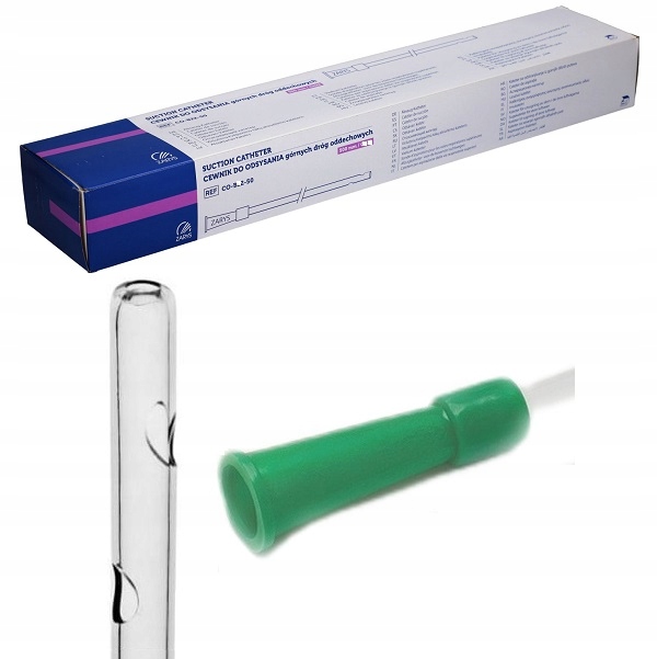 ZARYS CEWNIK RURKA DO SSAKA DO ODSYSYANIA DRÓG ODDECHOWYCH 50cm CH14 50szt