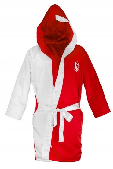 Szlafrok bokserski MASTERS SZ-BOX-MFE-2 M czerwono-biały