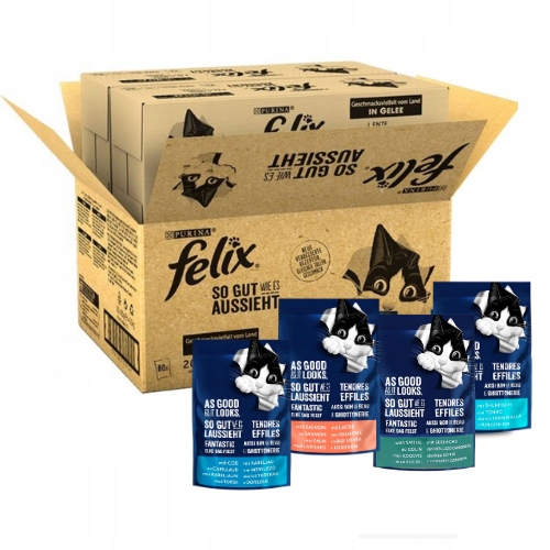 Felix Fantastic So Gut Rybne Smaki Ryba MIX saszetki 48x 85g z Niemiec