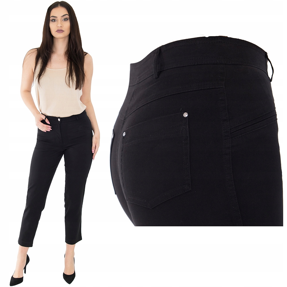 SPODNIE BAWEŁNA CYGARETKI (38-52) 4-KOLORY r.40